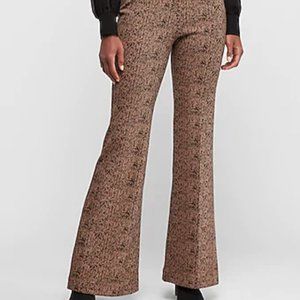 Super High Waisted Jacquard Stretch Flare Pant